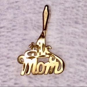14K Gold #1 Mom Pendant